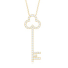Certified Moissanite Key Pendant Necklace D-VS1 - Rosec Jewels