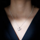 Rosec Jewels-Diamond Heart and Music Note Pendant Necklace