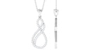 Rosec Jewels-Minimal Diamond Infinity Pendant in Pave Setting