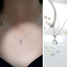 Round Brilliant Cut 5 MM Lab Diamond Solitaire Necklace for Women Lab - ( EF-VS ) - Rosec Jewels