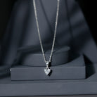 5 MM Lab Grown Diamond Heart Necklace For Women Lab - ( EF-VS ) - Rosec Jewels