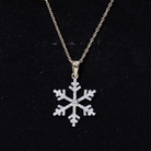 Genuine Diamond Snowflake Pendant for Women Natural - ( HI-SI ) - Rosec Jewels