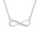 Rosec Jewels-Certified Cubic Zirconia Infinity Necklace in Sterling Silver