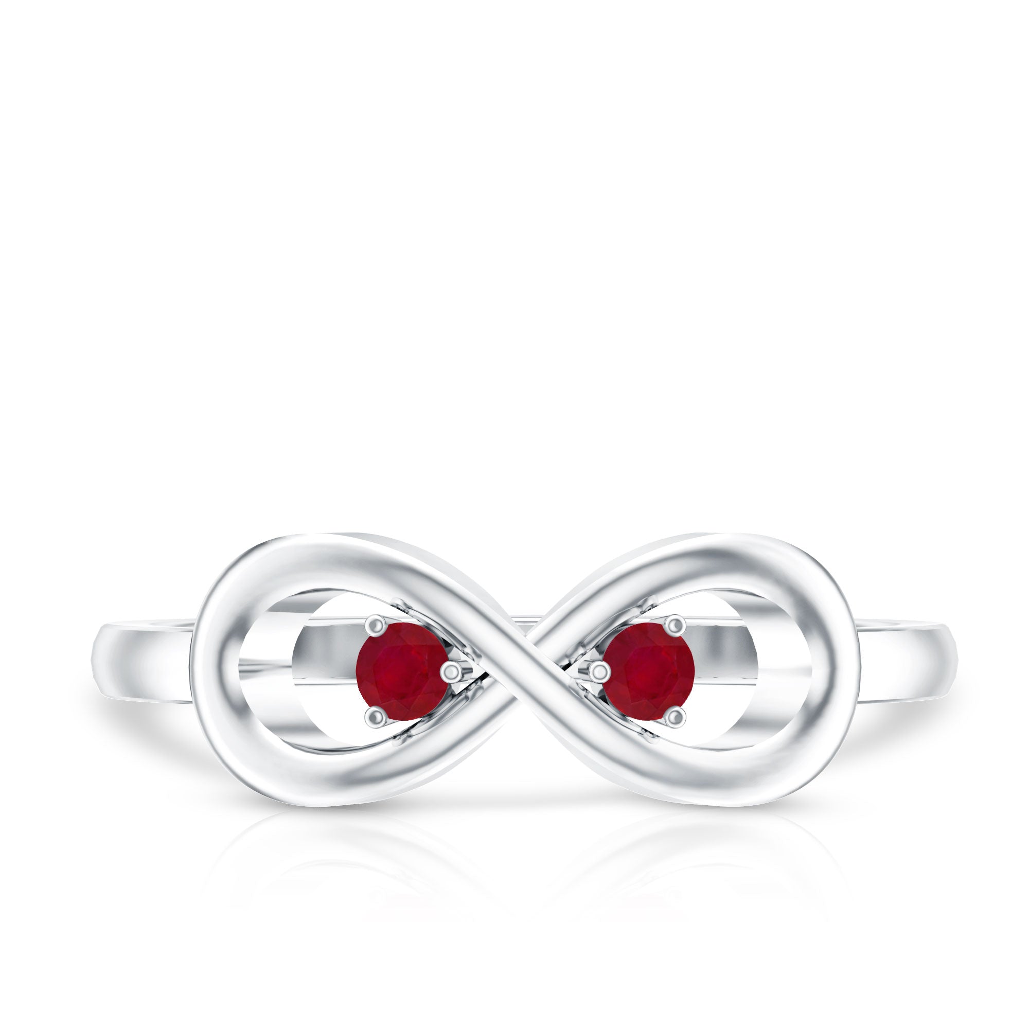 Rosec Jewels-Natural Ruby Infinity Promise Ring for Women