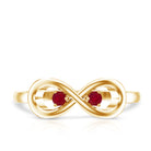 Rosec Jewels-Natural Ruby Infinity Promise Ring for Women