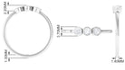 Natural Diamond 3 Stone Promise Ring with Certificate Natural - ( HI-SI ) - Rosec Jewels