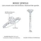 Oval Moissanite Solitaire Engagement Ring in Claw Setting D-VS1 - Rosec Jewels