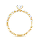 Pear Shaped Moissanite Solitaire Engagement Ring D-VS1 - Rosec Jewels