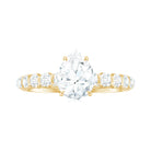Pear Shaped Moissanite Solitaire Engagement Ring D-VS1 - Rosec Jewels