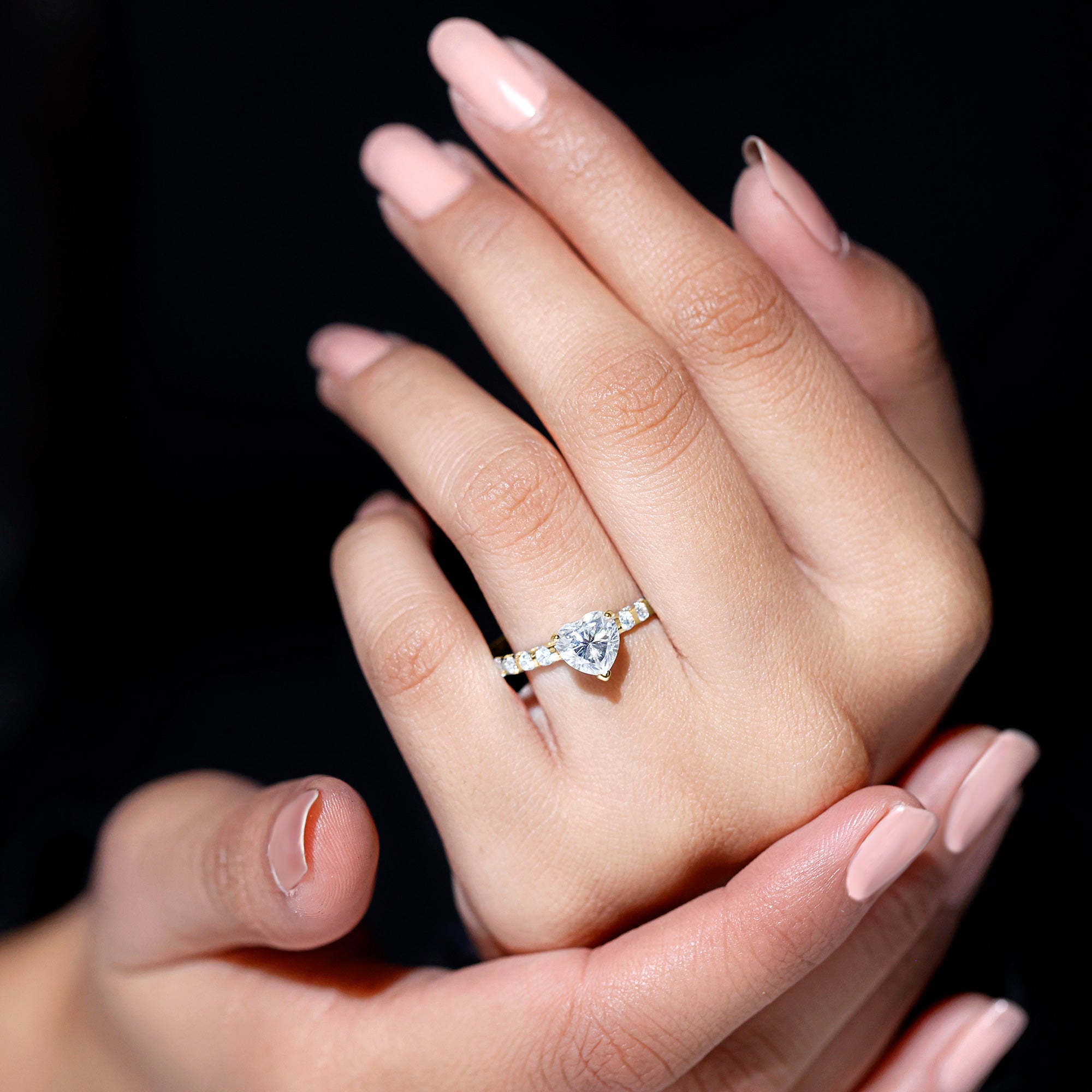 Shop Heart Engagement Rings Online Heart Shaped Rings Rosec Jewels UK