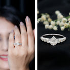 Rosec Jewels-Perfect Pear Engagement Ring with Moissanite