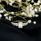 1.8 Carat Emerald Cut Moissanite Side Stone Engagement Ring with Certificate D-VS1 - Rosec Jewels