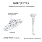 3 CT Oval Cut Moissanite Side Stone Engagement Ring D-VS1 - Rosec Jewels