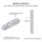 Double Row Moissanite Stackable Eternity Band Ring D-VS1 - Rosec Jewels