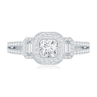 Certified Moissanite Vintage Inspired Engagement Ring D-VS1 - Rosec Jewels