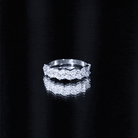 Certified Moissanite Cluster Eternity Band D-VS1 - Rosec Jewels