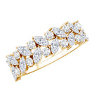 Certified Moissanite Cluster Eternity Band D-VS1 - Rosec Jewels