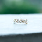 Certified Moissanite Cluster Eternity Band D-VS1 - Rosec Jewels