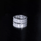 Baguette and Round Moissanite Braided Wedding Band D-VS1 - Rosec Jewels