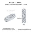 Vintage Style Diamond Wedding Band Ring Natural - ( HI-SI ) - Rosec Jewels