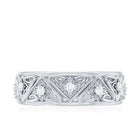 Vintage Style Diamond Wedding Band Ring Natural - ( HI-SI ) - Rosec Jewels