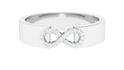 Certified Natural Diamond Infinity Band Ring Natural - ( HI-SI ) - Rosec Jewels