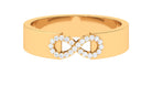 Certified Natural Diamond Infinity Band Ring Natural - ( HI-SI ) - Rosec Jewels