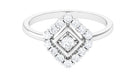 Contemporary Diamond Promise Ring with Certificate Natural - ( HI-SI ) - Rosec Jewels