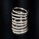 Certified Moissanite Spiral Wrap Ring D-VS1 - Rosec Jewels