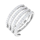 Certified Moissanite Spiral Wrap Ring D-VS1 - Rosec Jewels
