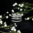 Certified Moissanite Spiral Wrap Ring D-VS1 - Rosec Jewels