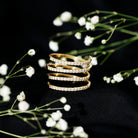 Certified Moissanite Spiral Wrap Ring D-VS1 - Rosec Jewels