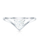 Rosec Jewels-0.75 Carat Heart Shape Lab Grown Diamond Chevron Engagement Ring