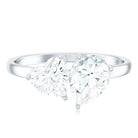 Rosec Jewels-Heart and Pear Shape Lab Grown Diamond Toi Et Moi Engagement Ring