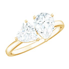 Rosec Jewels-Heart and Pear Shape Lab Grown Diamond Toi Et Moi Engagement Ring