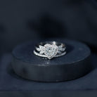 Certified 1.25 Carat Lab Grown Diamond Heart Wedding Ring Set for Women Lab - ( EF-VS ) - Rosec Jewels