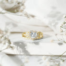 Certified 1.25 Carat Lab Grown Diamond Heart Wedding Ring Set for Women Lab - ( EF-VS ) - Rosec Jewels
