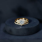Certified 1.25 Carat Lab Grown Diamond Heart Wedding Ring Set for Women Lab - ( EF-VS ) - Rosec Jewels