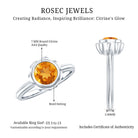 1.2 Carat Citrine Solitaire Engagement Ring in Bezel Setting AAA - Rosec Jewels