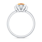1.2 Carat Citrine Solitaire Engagement Ring in Bezel Setting AAA - Rosec Jewels