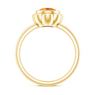 1.2 Carat Citrine Solitaire Engagement Ring in Bezel Setting AAA - Rosec Jewels