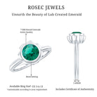 Rosec Jewels-Bezel Set Lab Created Emerald Solitaire Engagement Ring