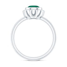 Rosec Jewels-Bezel Set Lab Created Emerald Solitaire Engagement Ring