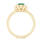 Rosec Jewels-Bezel Set Lab Created Emerald Solitaire Engagement Ring
