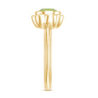 Rosec Jewels-Bezel Set 1.2 Carat Peridot Engagement Ring for Women