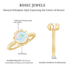 Rosec Jewels-1.5 Carat Ethiopian Opal Engagement Ring for Women