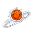 Rosec Jewels-1.5 Carat Real Fire Opal Flower Engagement Ring