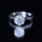 2 Carat Lab Grown Diamond Solitaire Engagement Ring with Hidden Halo Lab - ( EF-VS ) - Rosec Jewels