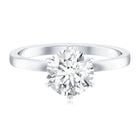 Rosec Jewels-2 Carat Lab Grown Diamond Solitaire Engagement Ring with Hidden Halo