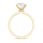 Rosec Jewels-2 Carat Lab Grown Diamond Solitaire Engagement Ring with Hidden Halo